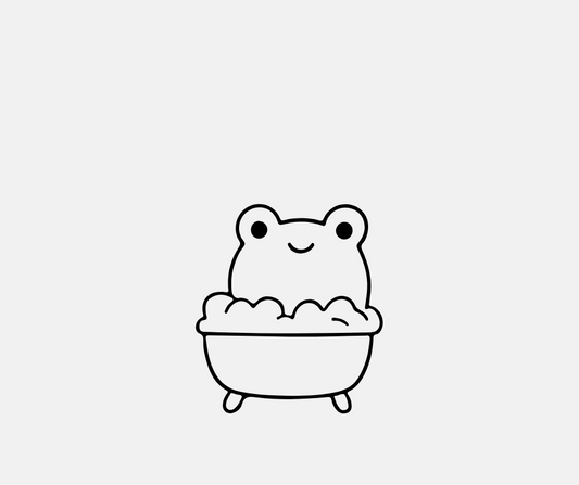 minimalist frog clipart set for planner stickers and cricut crafts