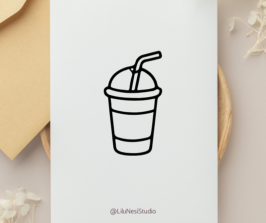 minimalist beverage clipart set for cricut crafts and cafe branding