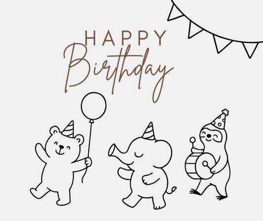 party animal clipart set for birthday crafts and cricut projects
