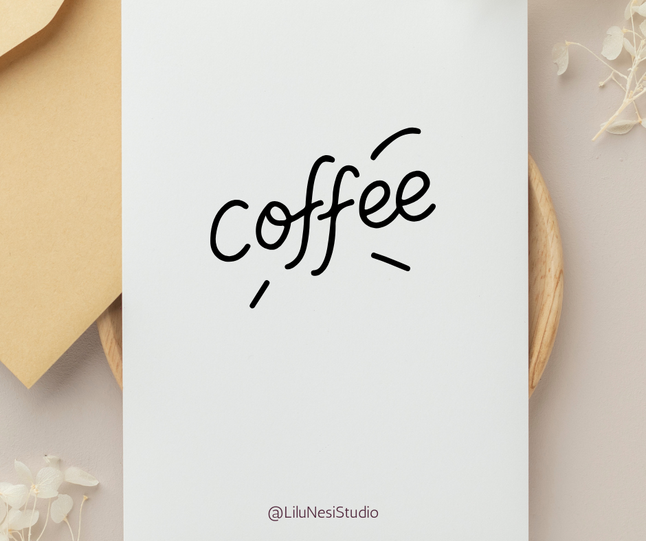 cute café illustrations for printable decor and mug designs