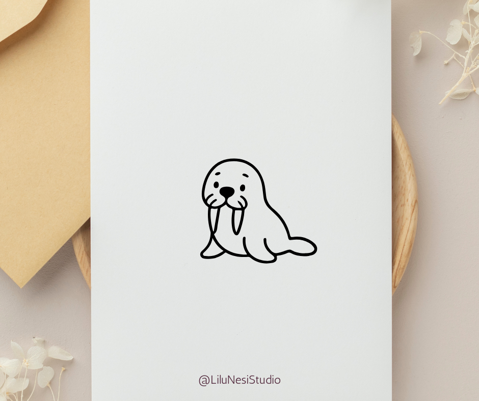 polar animal clipart set including penguin whale seal and walrus