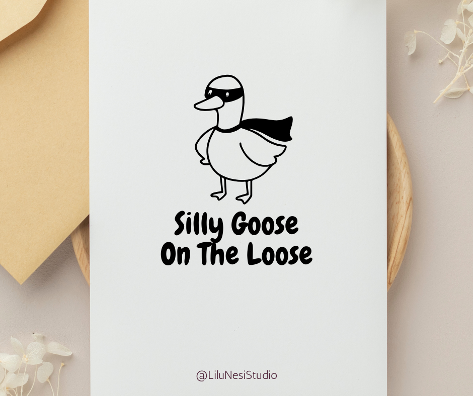 minimalist goose clipart set for cricut crafts and stickers