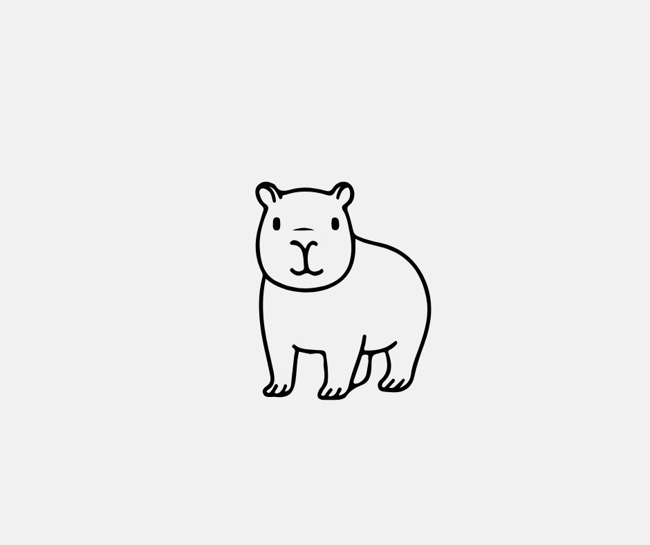 minimalist capybara svg files with sleeping and relaxing capybaras
