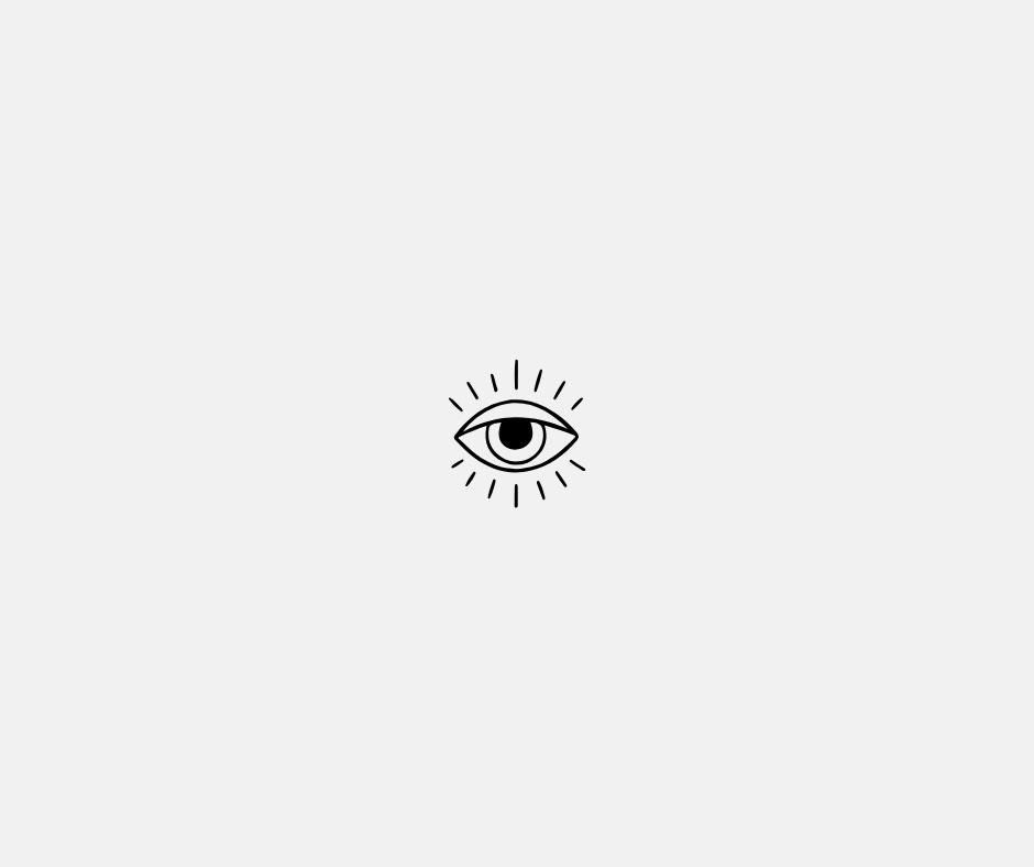 Black eye symbol on a white background