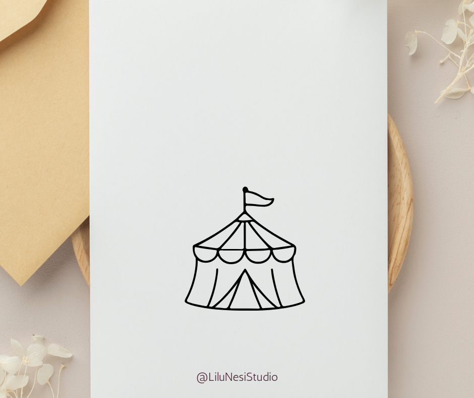 fun circus illustration bundle for party invitations and diy crafts