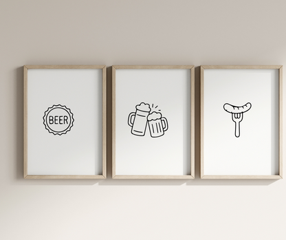 brewery clipart set with beer mugs barrels bottles and pub signs