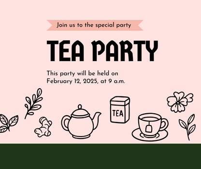 cute tea clipart set for cricut crafts and printable decor