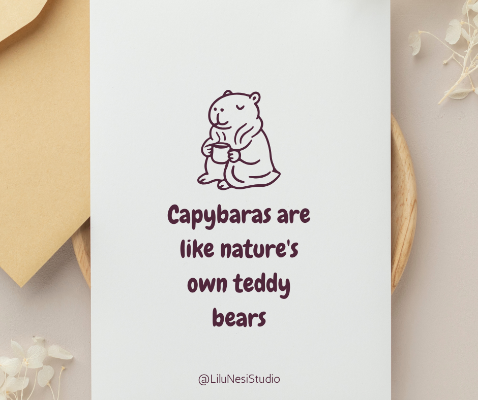 capybara clipart set for cricut crafts and printable projects