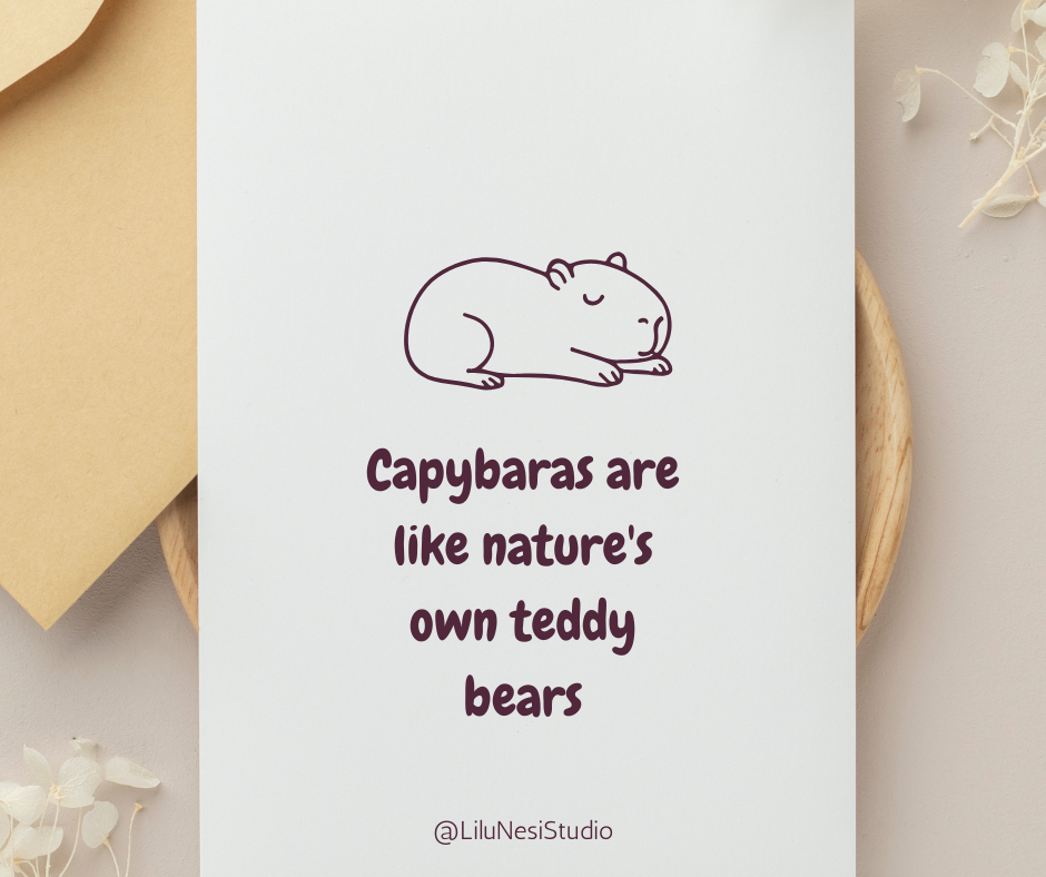 capybara clipart set for cricut crafts and printable projects