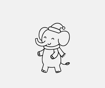 holiday animal clipart set for cricut crafts and printable decor