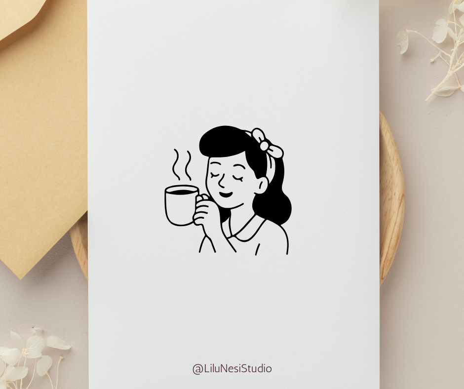 Minimalist coffee doodle SVG bundle for mugs, stickers, planners, and DIY projects.