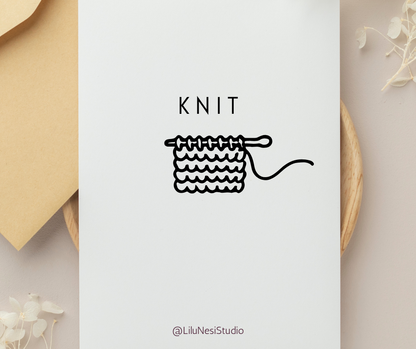 knitting clipart set for cricut crafts and handmade projects