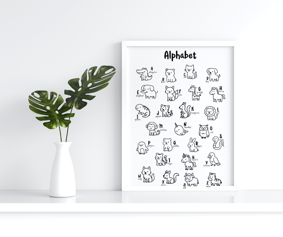 preschool animal alphabet illustrations for printable worksheets and crafts