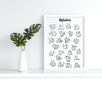 preschool animal alphabet illustrations for printable worksheets and crafts