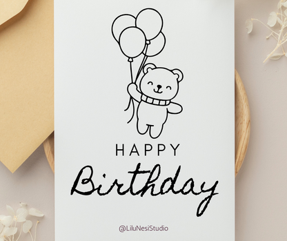 cute pilot bear clipart set for nursery decor and cricut crafts