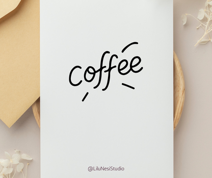 cute café illustrations for printable decor and mug designs