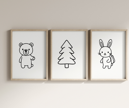 minimalist woodland svg files for cricut crafts and nursery decor