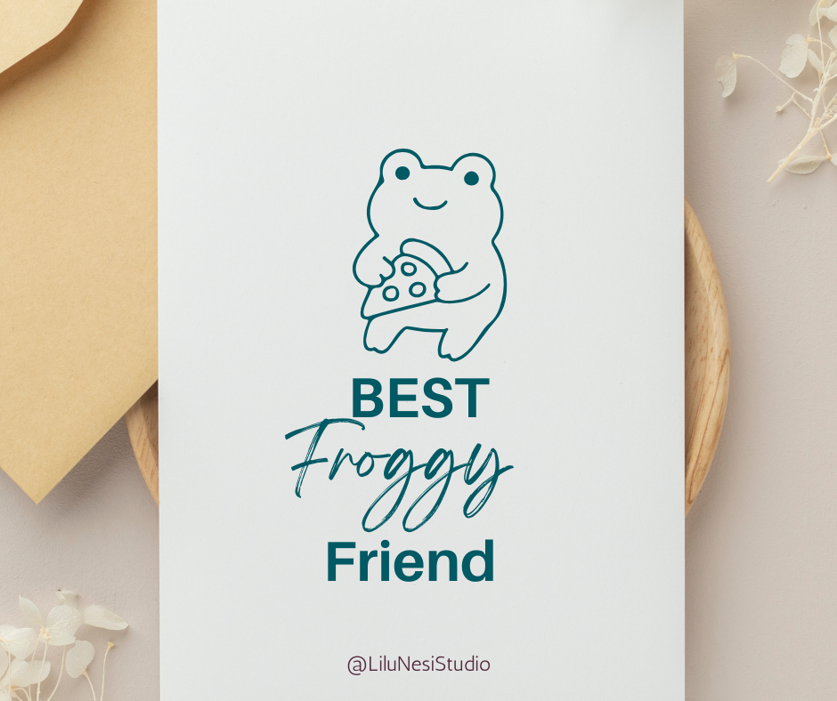 kawaii frog svg files with reading eating and relaxing illustrations
