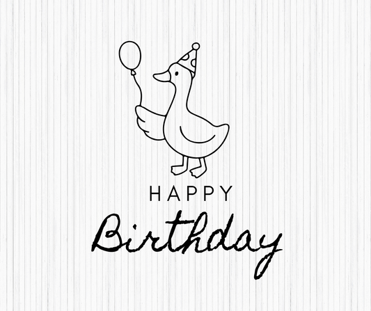 Minimalist goose doodle collection with reading, singing, swimming, party, and family goose illustrations.