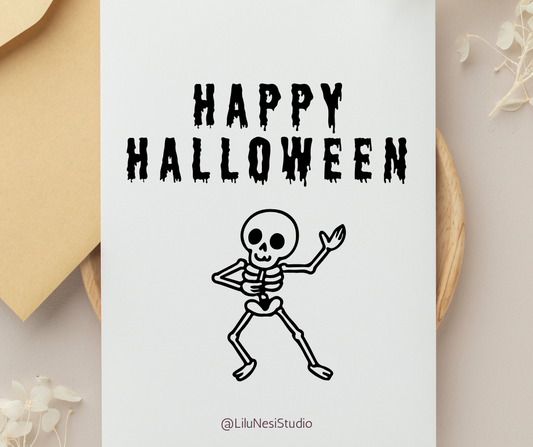 minimalist spooky skeleton clipart set for cricut crafts
