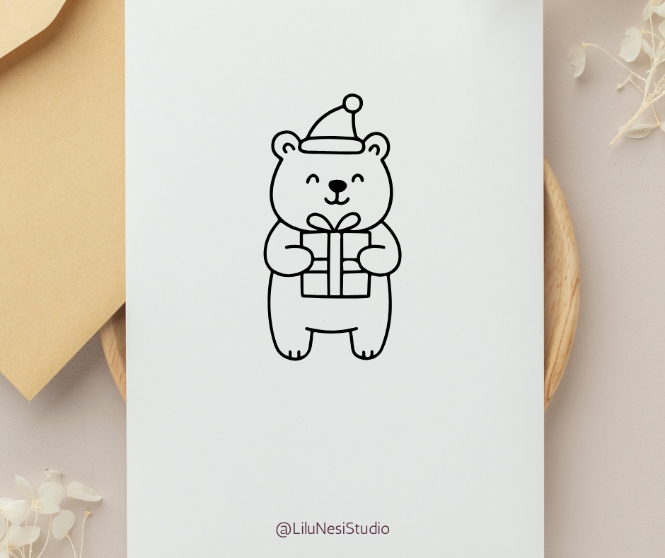 winter animal svg files with santa hats and christmas decorations