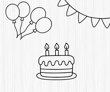 minimalist birthday svg files for cricut crafts and printable projects