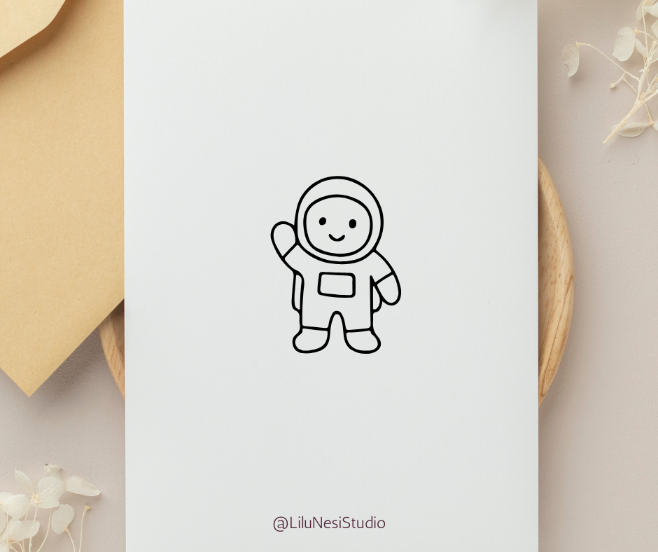 Cute space doodle collection with planets, rockets, astronaut, telescope, stars, moon, and galaxy clipart.