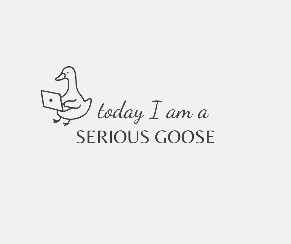 Minimalist everyday goose SVG bundle for stickers, planners, mugs, apparel, and DIY projects.