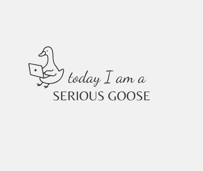 Minimalist everyday goose SVG bundle for stickers, planners, mugs, apparel, and DIY projects.