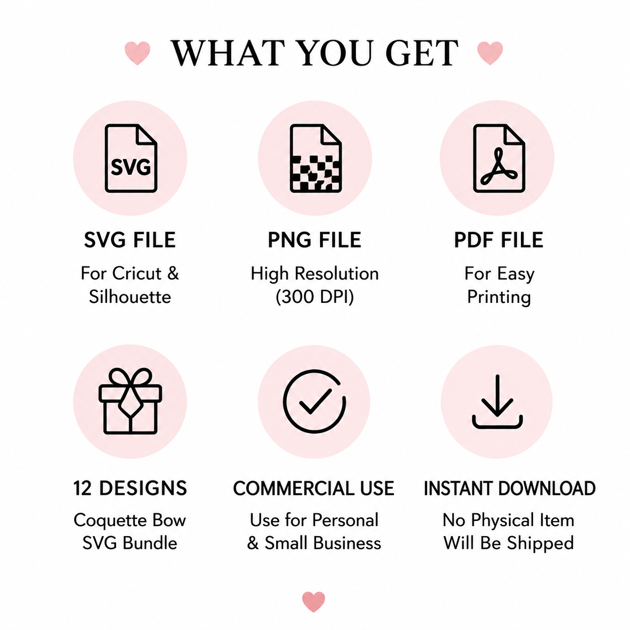 Free Coquette Bow SVG Set