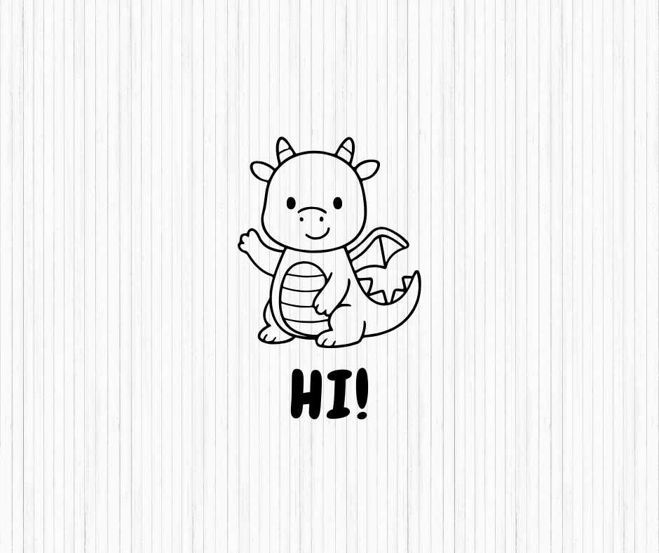 cute dragon doodles for stickers and magical diy projects
