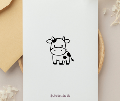 minimalist farm animal clipart set for cricut crafts and nursery decor
