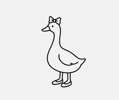 Minimalist goose SVG bundle with active goose illustrations for stickers, planners, apparel, and DIY projects.