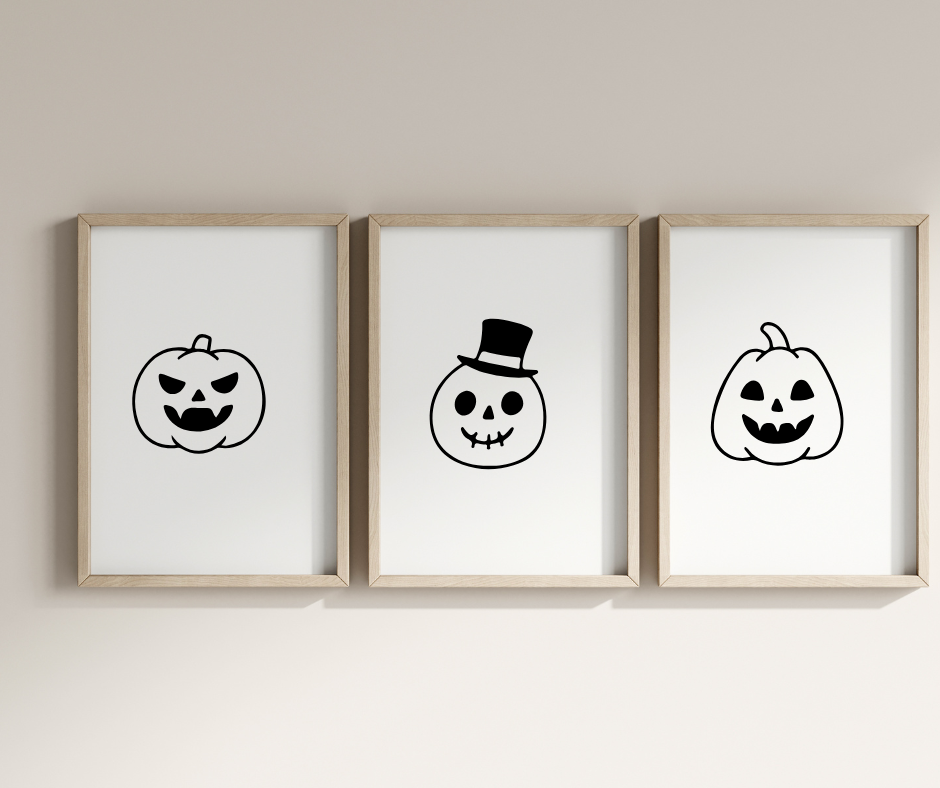 Halloween pumpkin faces SVG bundle with spooky and cute jack o lantern expressions