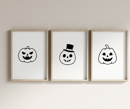 Halloween pumpkin faces SVG bundle with spooky and cute jack o lantern expressions