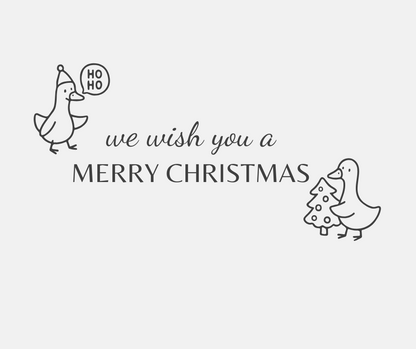 Minimalist Christmas goose SVG bundle for greeting cards, ornaments, stickers, and DIY projects.