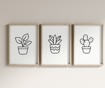 plant clipart set featuring succulents cacti and indoor greenery
