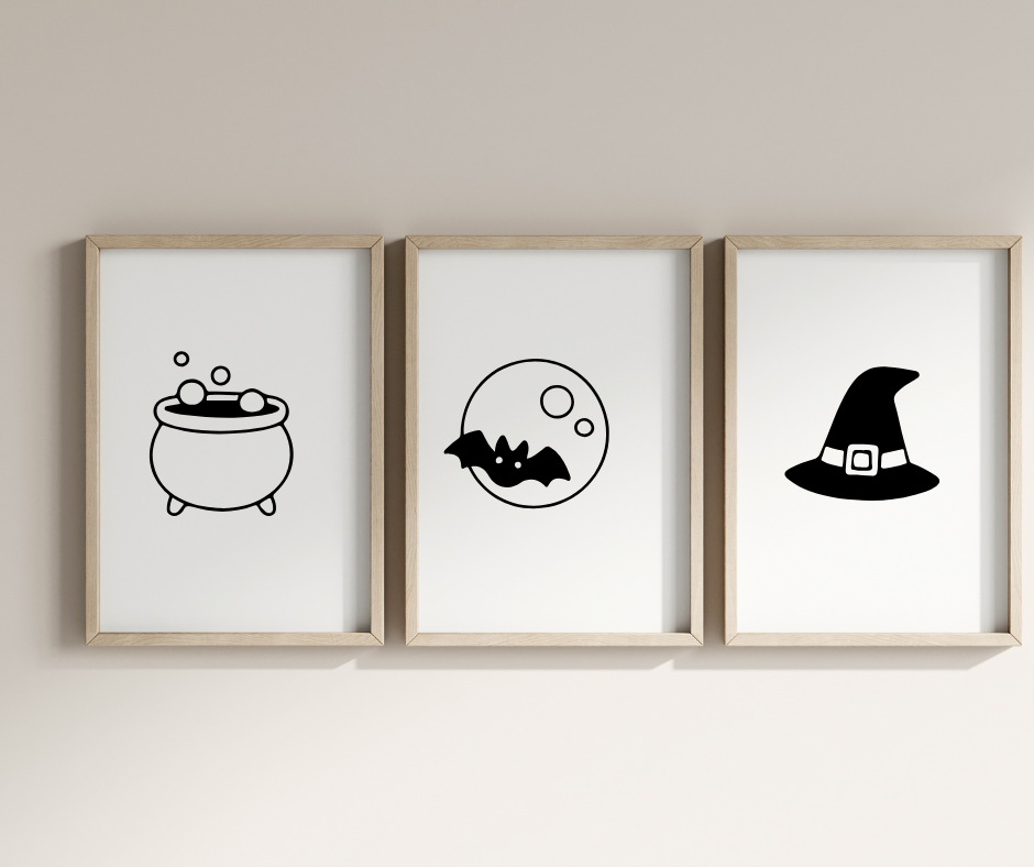 cute spooky doodles for printable diy projects and party decor
