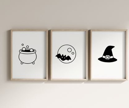 cute spooky doodles for printable diy projects and party decor

