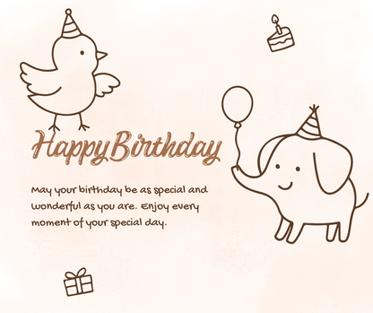 kids birthday animal svg files with cute celebration illustrations