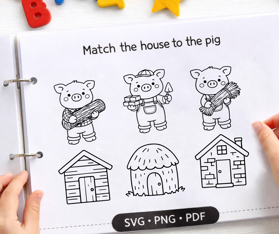 kids story svg bundle for printable crafts stickers and classroom use