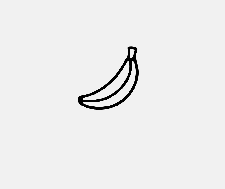 Black line drawing of two bananas on a white background