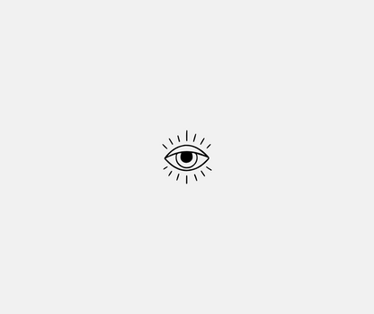 Black eye symbol on a white background