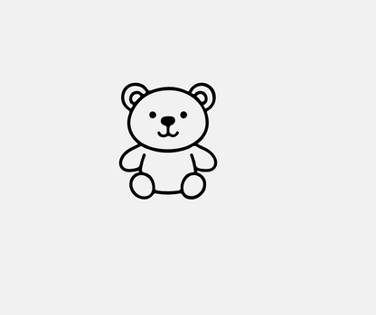 minimalist baby icons with teddy bear stroller bottle and pacifier