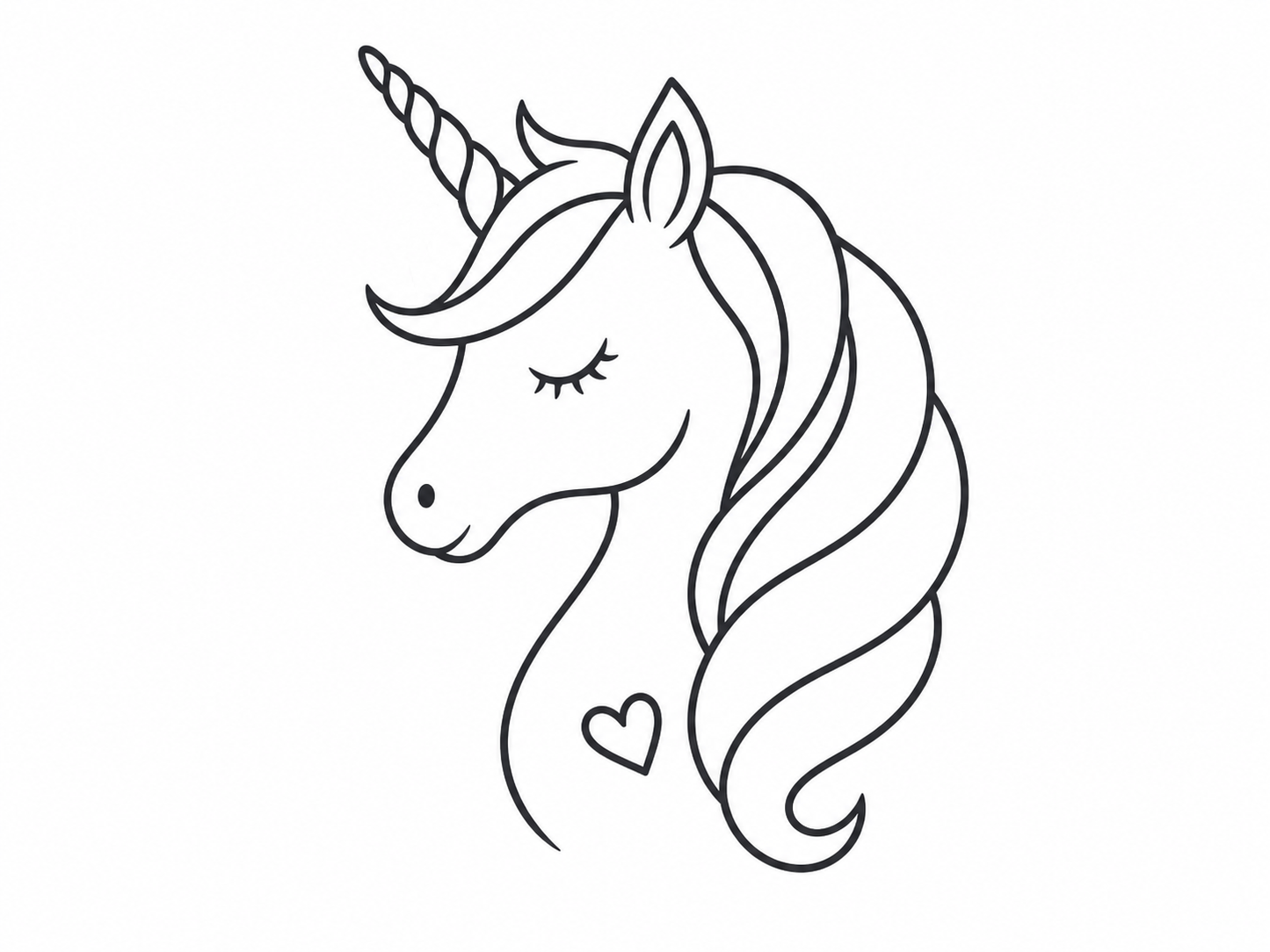 Free Unicorn SVG | Unicorn Head SVG for Cricut | Cute Minimalist Unicorn Cut File