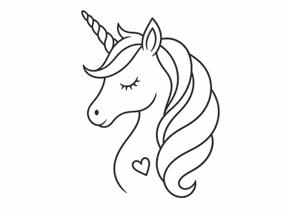 Free Unicorn SVG | Unicorn Head SVG for Cricut | Cute Minimalist Unicorn Cut File
