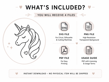 Free Unicorn SVG | Unicorn Head SVG for Cricut | Cute Minimalist Unicorn Cut File